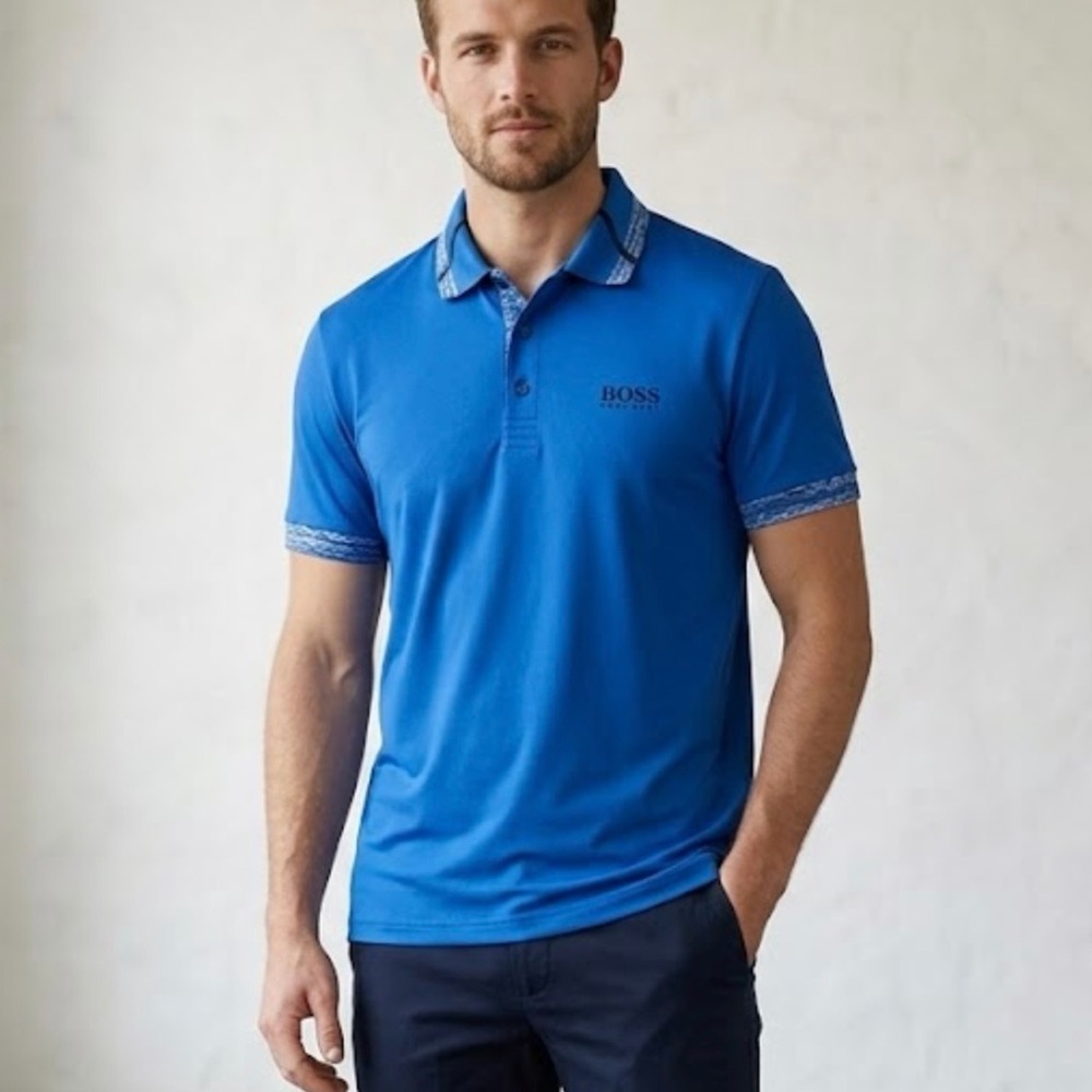 Boss Vibrant Blue Polo Shirt
